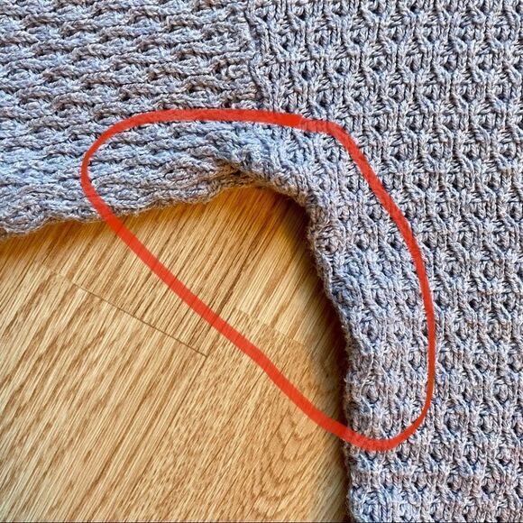 American Eagle Light Blue/Grey Knitted V-Neck Sweater - Picture 11 of 12